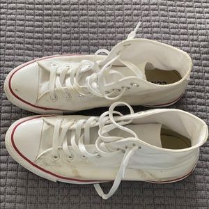 White Converse Chuck taylor size 8.5